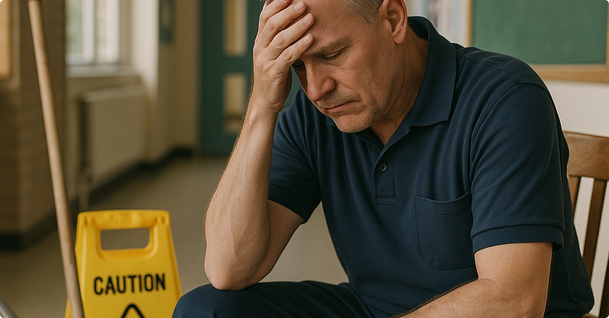 A stressed caretaker