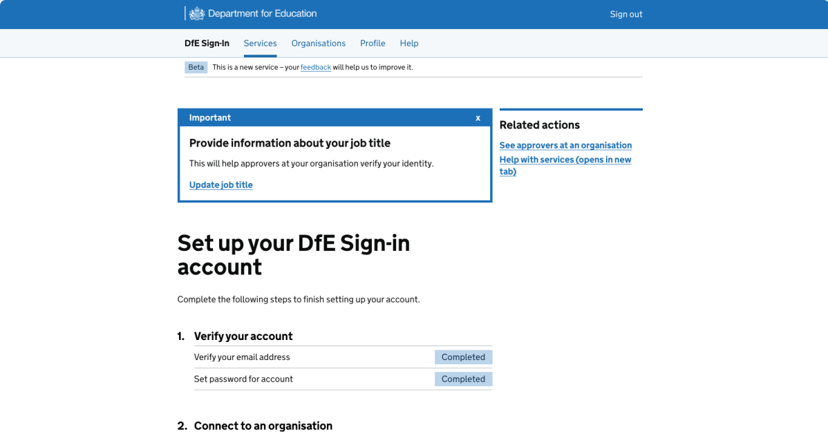 DfE portal