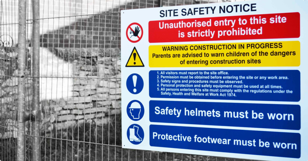 site safety sign